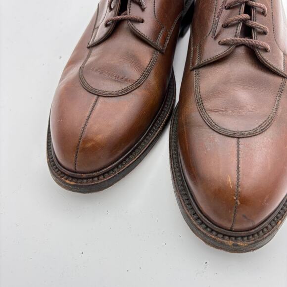 J.M. Weston 598-22 Half Hunt Brown Boxcalf Leather Derby Shoes Men\'s 8D main image 6
